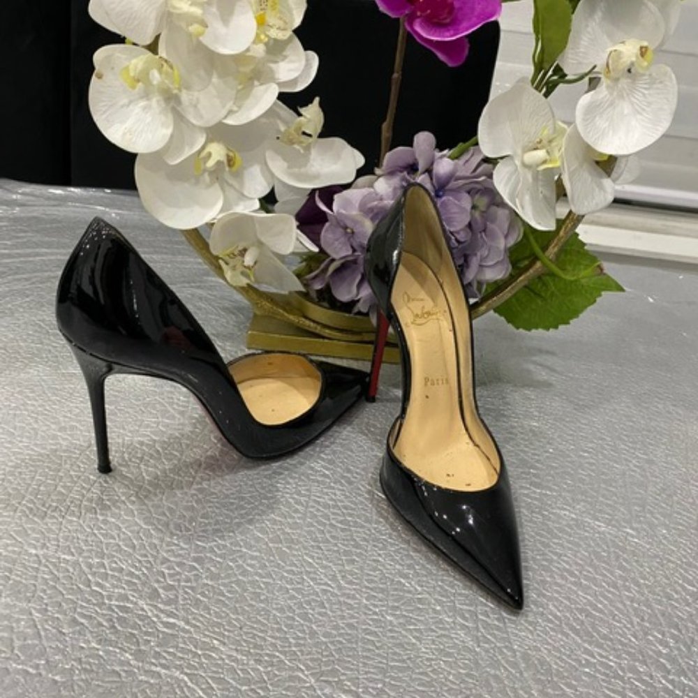 christian louboutin iriza patent calf pumps size 37